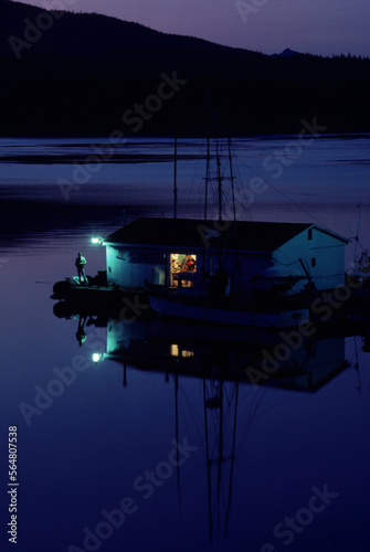 A fish float, Angoon, Alaska, USA. photo