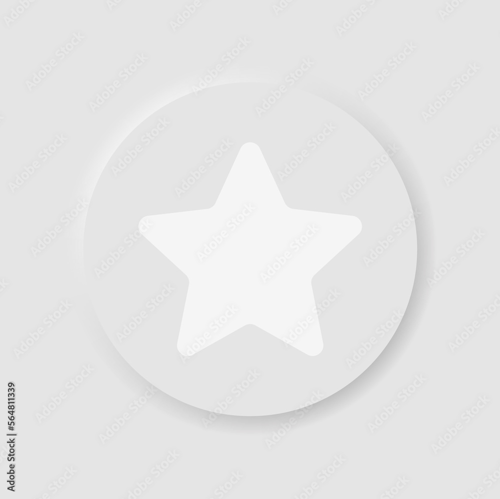 Star icon in neumorphism style.Vector Illustrsation Star icon in neumorphism style.Vector Illustrsation