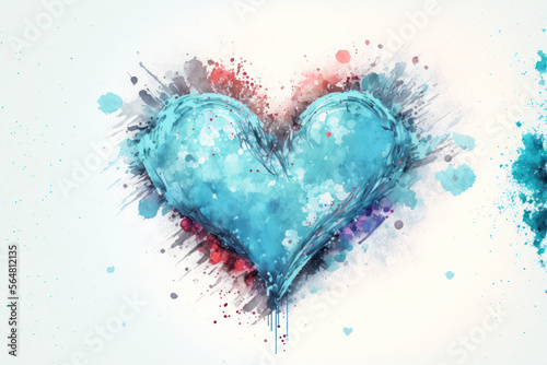 colorful valentine's day illustraion, generative ai