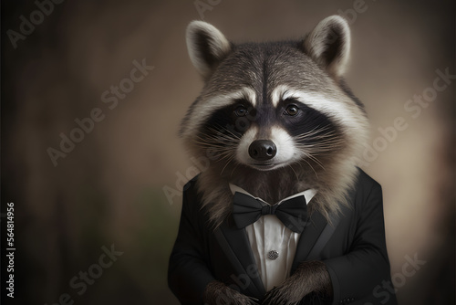 portrait of a raccoon
