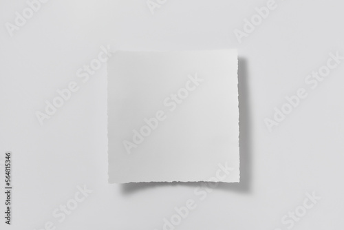 Simple blank paper sheet on white background.