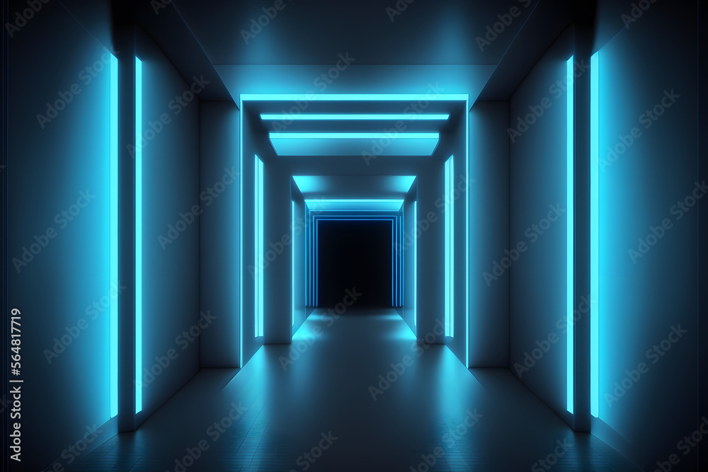 blue light tunnel