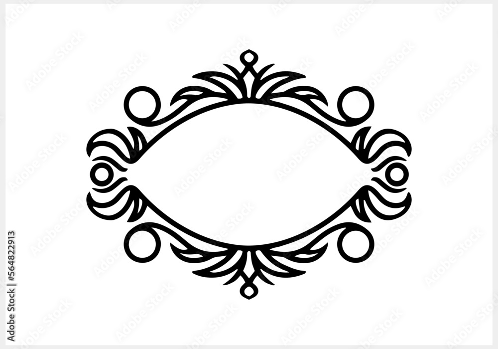 Damask frame. Hand drawn art line. Sketch border. Vector stock illustration. EPS 10 Damask frame. Hand drawn art line. Sketch border. Vector stock illustration. EPS 10