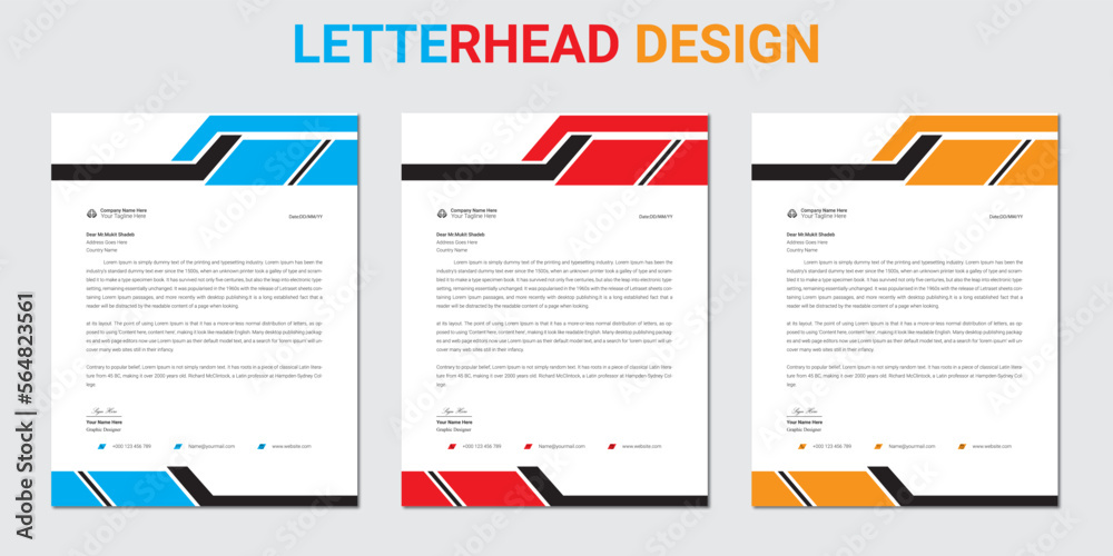 3-color Letterhead-design