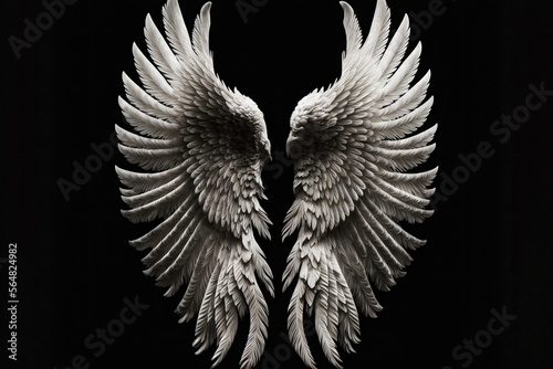 Photoshop overlays set to screen angel wings on a black background drag and drop angel wings with black background for adobe composites. ornate, beautiful, intricate, wings