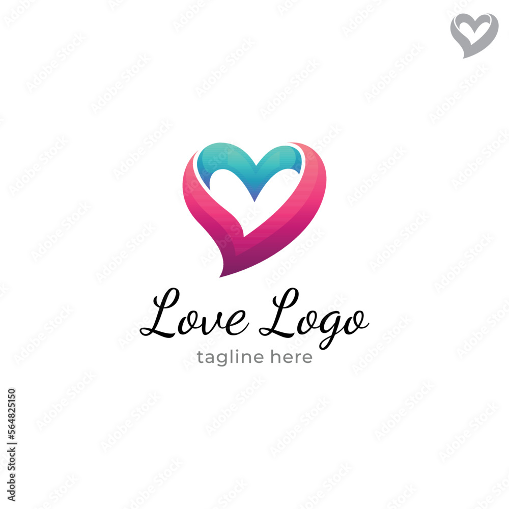 simple love or heart logo