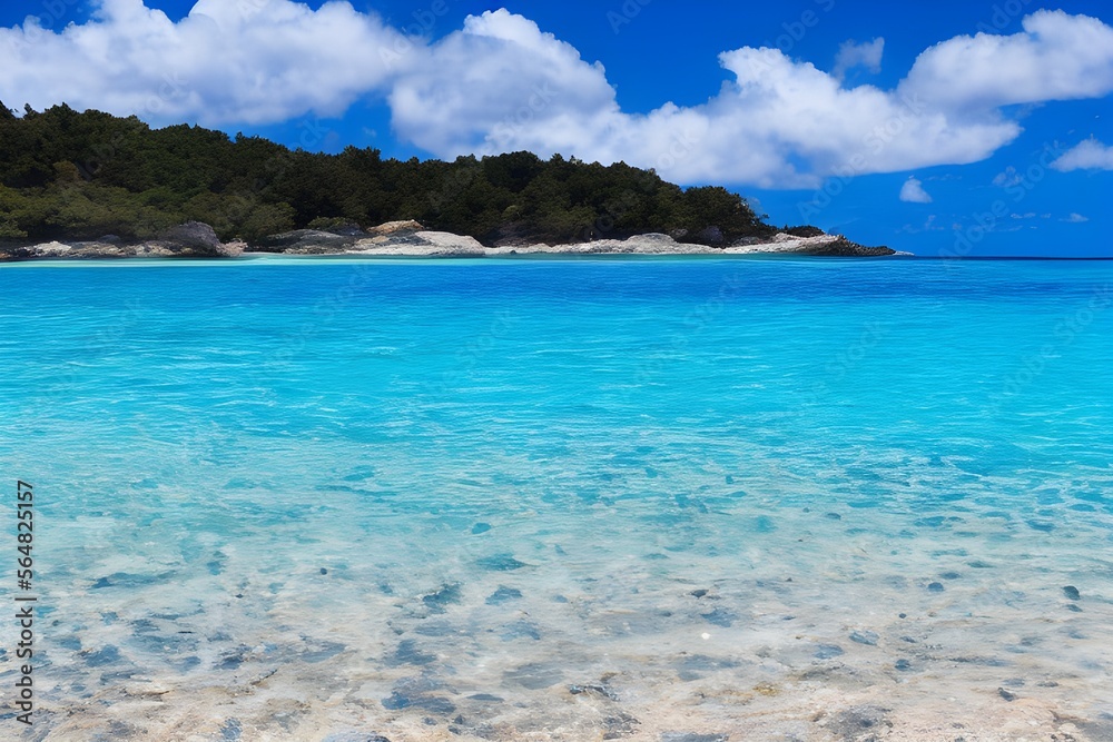 青い海 with generative ai 青い海 with generative ai