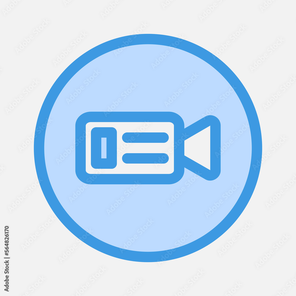 Video recorder icon in blue style about camera, use for website mobile app presentation Video recorder icon in blue style about camera, use for website mobile app presentation