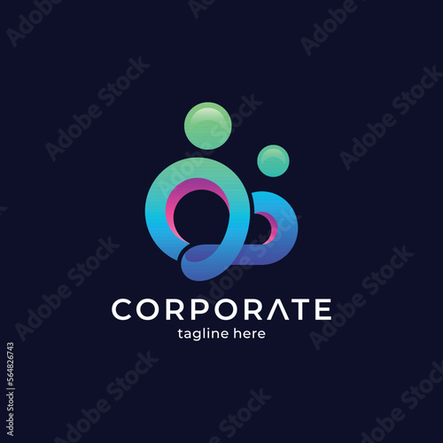parent and child logo with cloud shape