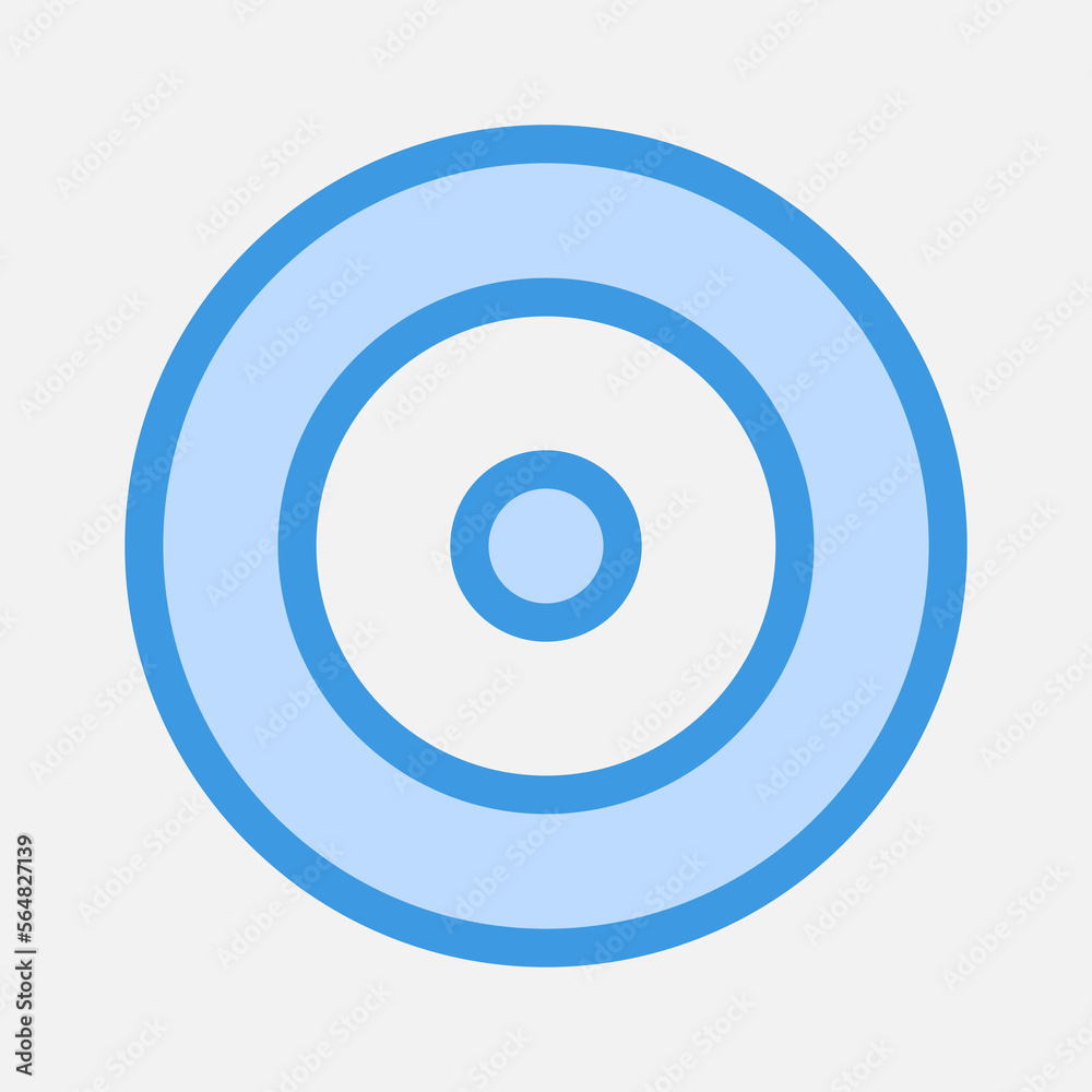 Record icon in blue style about camera, use for website mobile app presentation Record icon in blue style about camera, use for website mobile app presentation