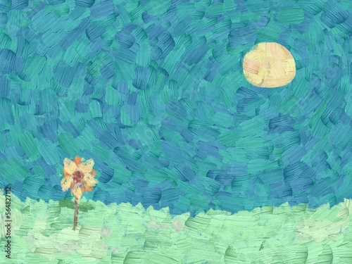 Obraz na plátně spring in the field of sunflowers