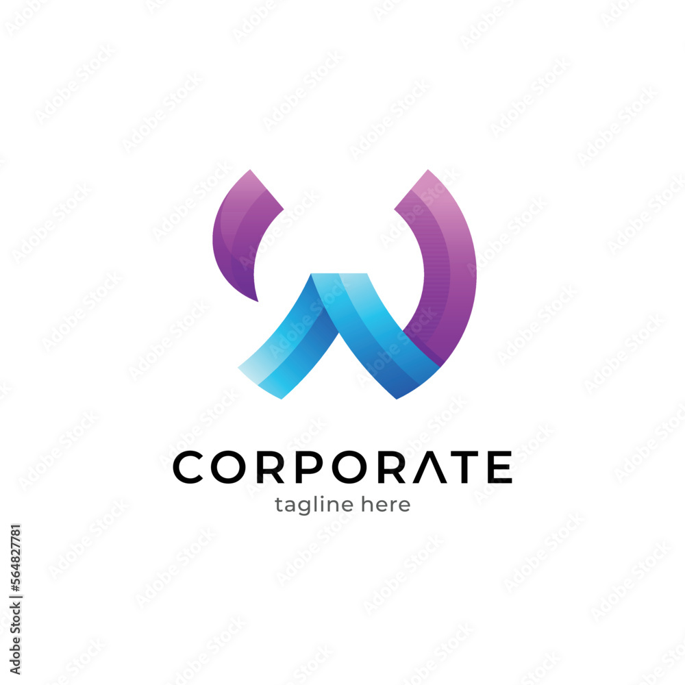 letter W logo with simple design letter W logo with simple design
