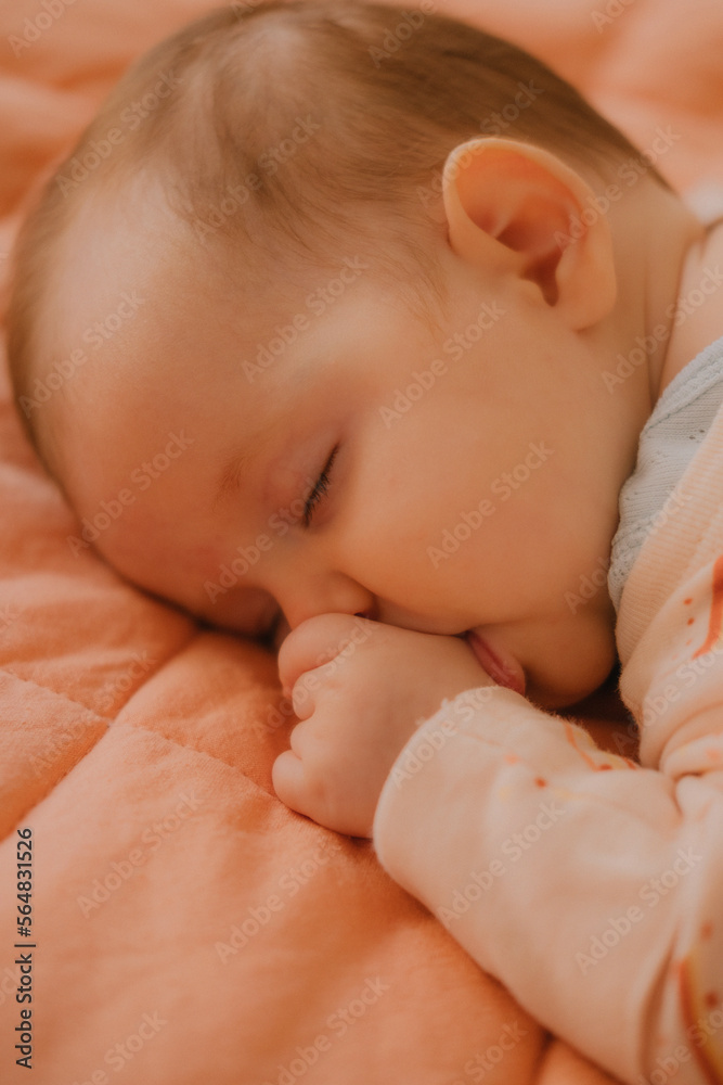 Baby girl having nap Baby girl having nap