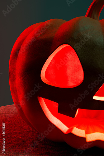 closeup of a halloween pumpkin photo