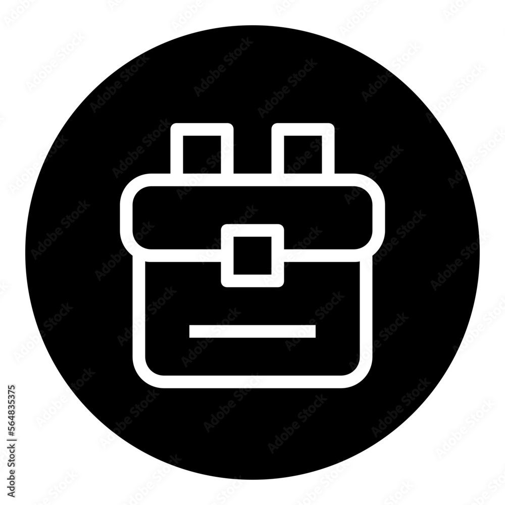 Backpack Circular glyph icon Backpack Circular glyph icon