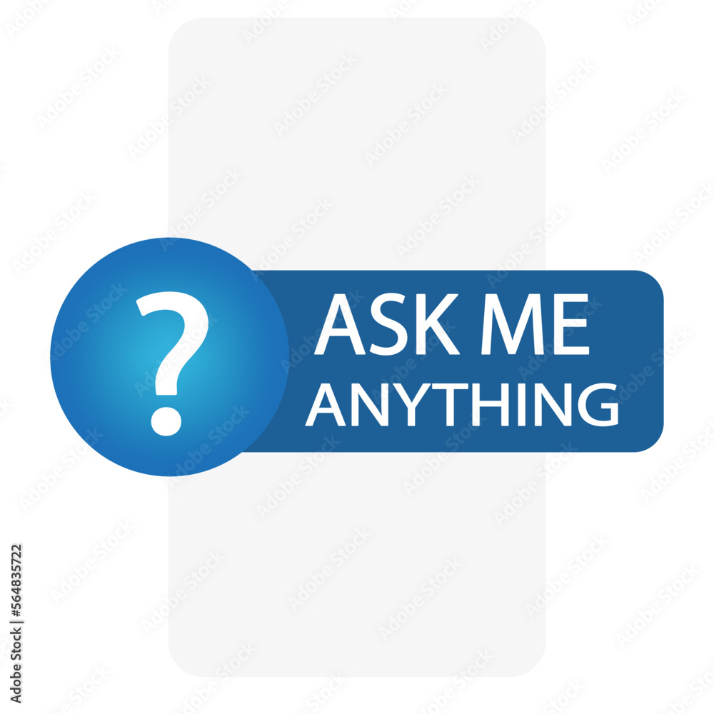 Button with ask me banner. Text message. Vector illustration. Button with ask me banner. Text message. Vector illustration.