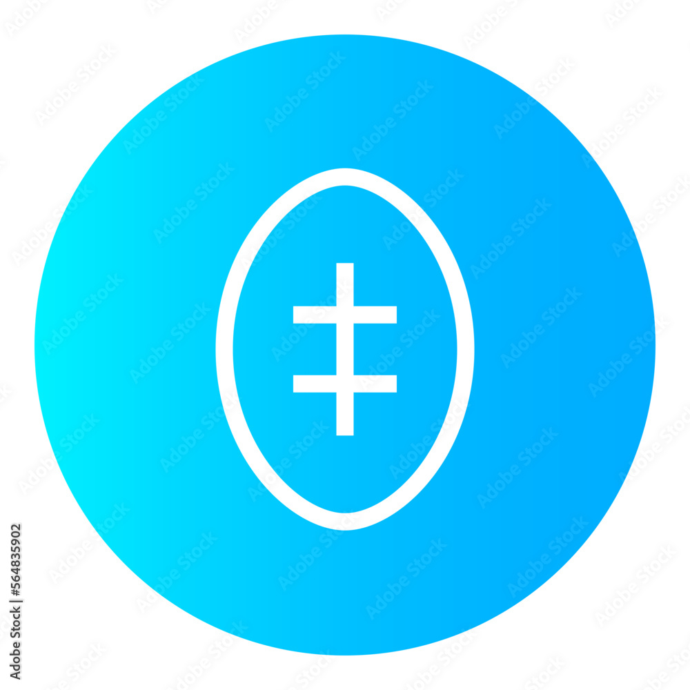Football Circular gradient icon Football Circular gradient icon