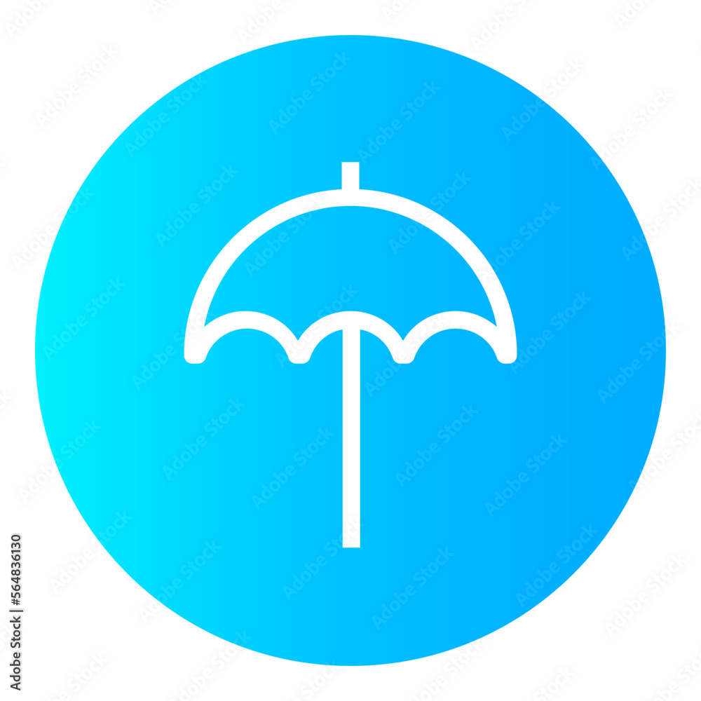 Umbrella Circular gradient icon
