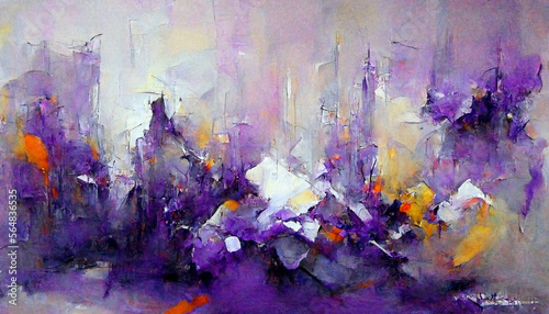 purple grey and more colors abstract painting illustration Generative AI Content by Midjourney