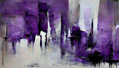 purple grey and more colors abstract painting illustration Generative AI Content by Midjourney © simon