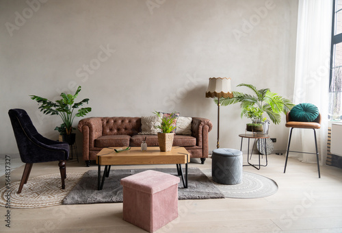 Sofa And Coffee Table At Cozy Room