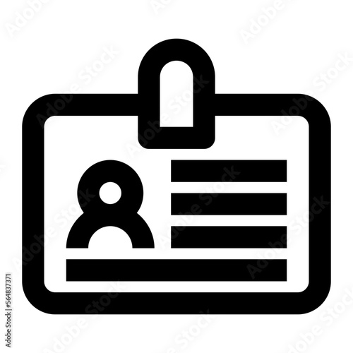 Name Tag line icon