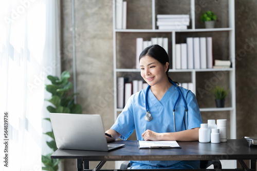 Young professional doctor working in hospital. Healthcare concept.