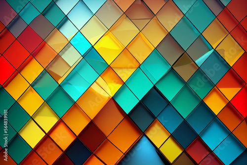 Abstract colorful glass background illustration Generative AI Content by Midjourney
