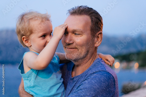 Grandfather and grandson relationship  photo