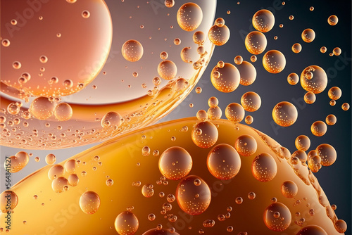Close up Clear liquid gel texture with bubbles  Generative AI