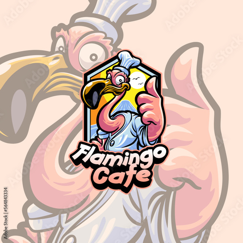 Flamingo Animal Mascot Logo Templates for Your Business (ID: 564843334)