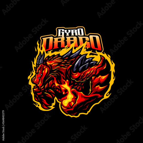 Dragon Mascot Logo Templates for Gaming and Sport team (ID: 564843379)