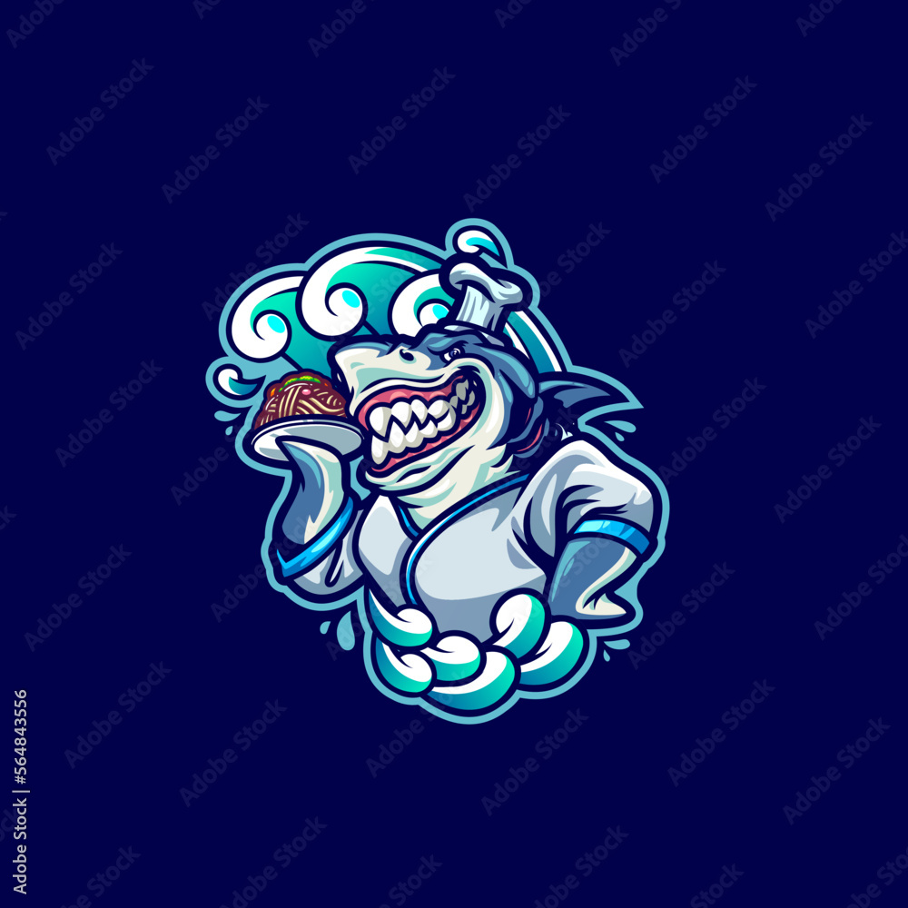 Obraz premium Shark Animal Mascot Logo Templates for Your Business
