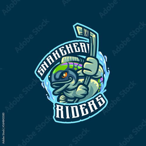 Snakehead Fish Mascot Logo for Hockey Team (ID: 564843580)