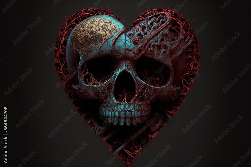 Heart Skull