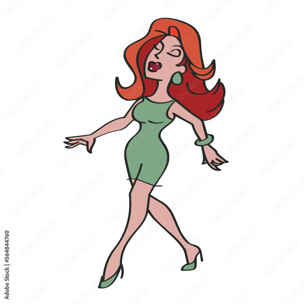Character_people_woman_sexy_dress_green Character_people_woman_sexy_dress_green