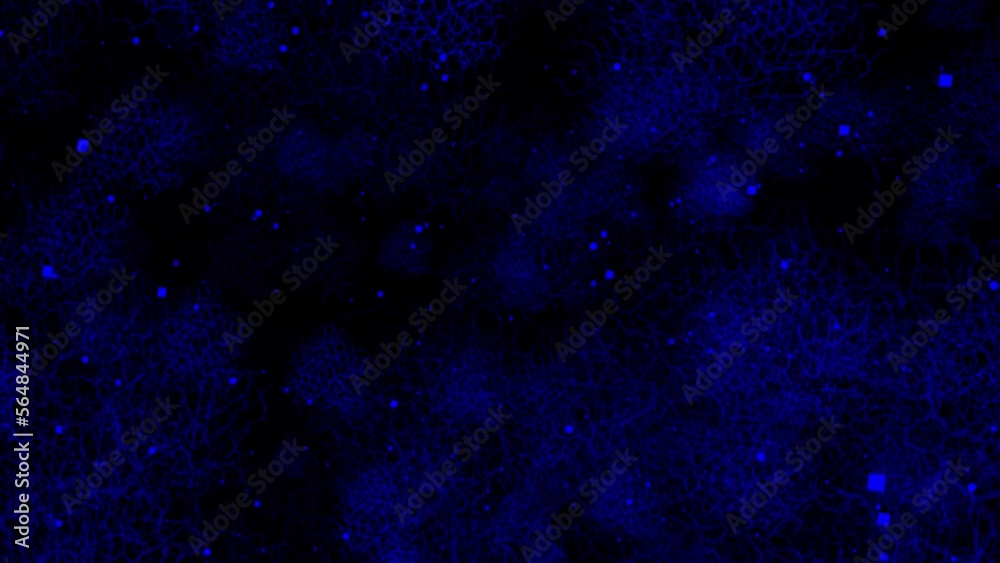 blue color 3d mesh of glowing neurons, Technology background blue color 3d mesh of glowing neurons, Technology background