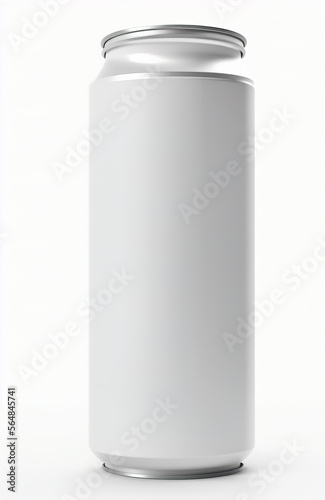 Mockup White Metal Aluminum Beverage Drink Can 750 ml 0,75L. Beer, Soda, Lemonade, Juice, Energy. Mock Up Template Ready For Your Design.