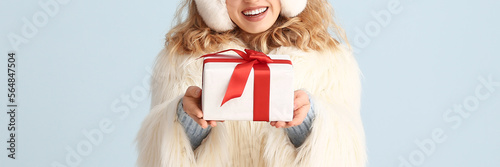 Young woman in winter cloth...
