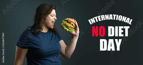 Plus size woman with tasty ...