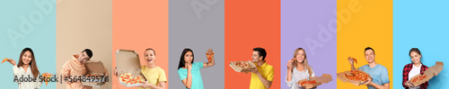 Set of people with deliciou...