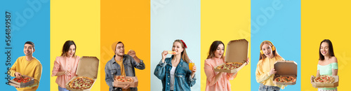 Set of people with yummy pi...