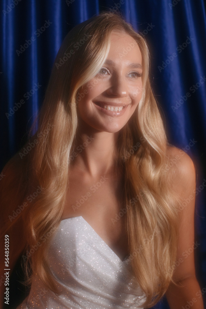 smiling blond woman - dreamy beauty smiling blond woman - dreamy beauty