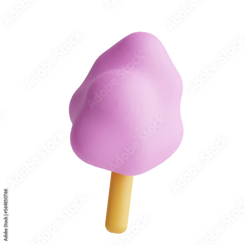 3d cotton candy icon