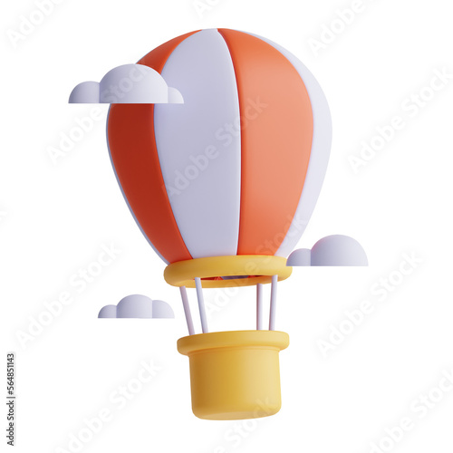 3d hot air balloons icon