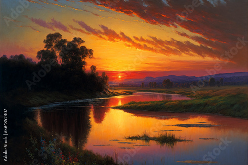 sunrise over the river © mech