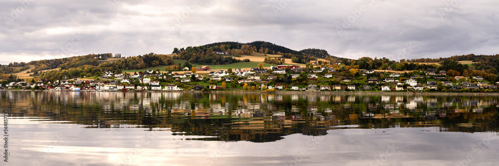 Hylla village Trondheimfjord Trondelag Norway Hylla village Trondheimfjord Trondelag Norway