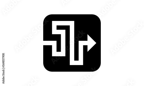 Hrad To find road vector icon black and white perfect pixel eps 8 