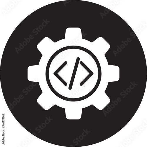 coding glyph icon