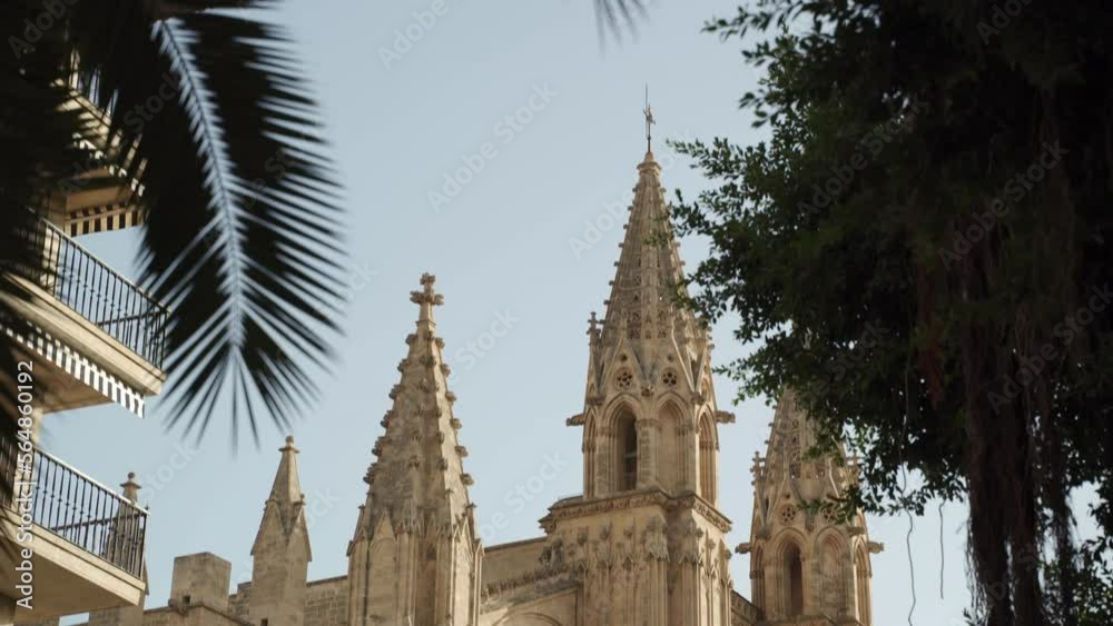 Tilting Up Catedral-Basílica de Santa María de Mallorca on a Sunny Day Tilting Up Catedral-Basílica de Santa María de Mallorca on a Sunny Day